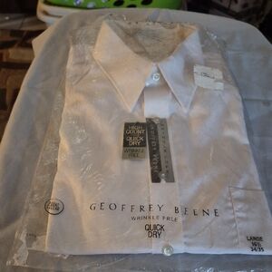 Geoffrey Beene Quick Dry White Dress Shirt